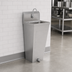 Thumbnail image #3 for John Boos Pro-Bowl Floor-Mount Stainless Steel Hand Sink with Tapered Pedestal, 14 x 10 x 5 Inch Bowl, Faucet, and Foot Valve