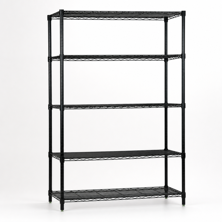 Product image #3 for Quantum 5-Shelf Wire Shelving Starter Kit, 54 in. W x 14 in. D x 63 in. H, Black Epoxy