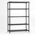 Thumbnail image #3 for Quantum 5-Shelf Wire Shelving Starter Kit, 54 in. W x 14 in. D x 63 in. H, Black Epoxy