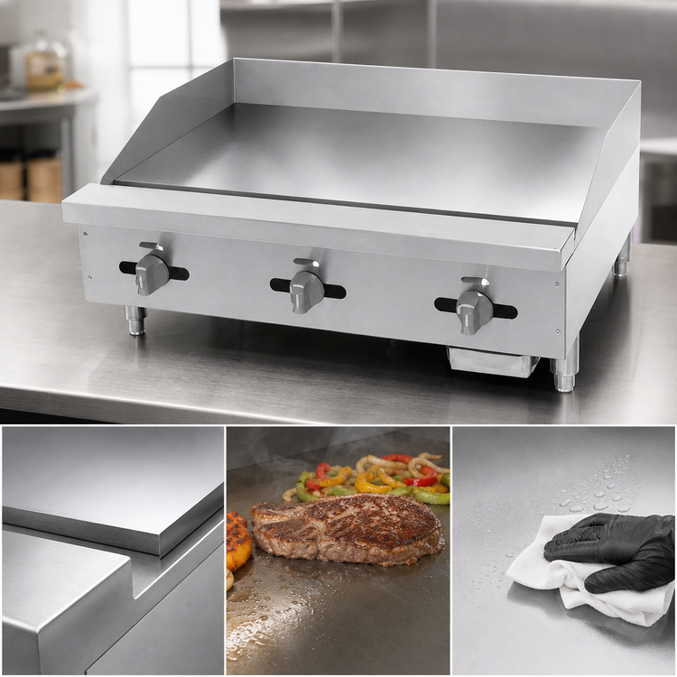 Product image #3 for Comstock-Castle Diner Series 3836MG 36-Inch Countertop Gas Griddle with 3/4-Inch Polished Steel Plate