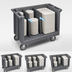 Thumbnail image #4 for Cambro Adjustable Tray and Dish Cart with Vinyl Cover, 500 lb. Capacity, Charcoal Gray