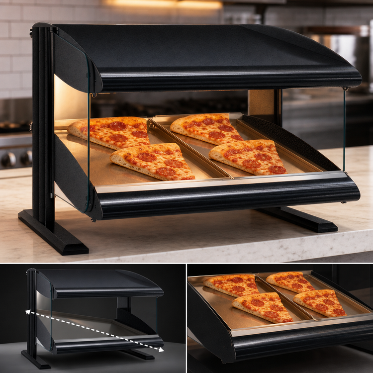 Product image #3 for Hatco 48-Inch Countertop Slant Heated Food Merchandiser Warmer with LED Lighting