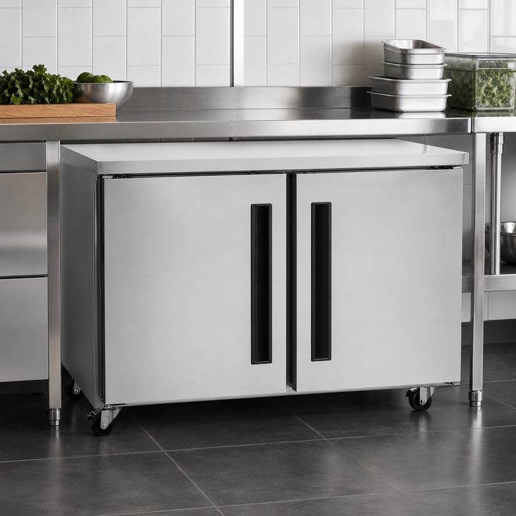 Product image #3 for Traulsen Centerline Compact 48-Inch Two-Section Undercounter Freezer with Field-Reversible Solid Doors