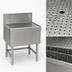 Thumbnail image #3 for Eagle Group Spec-Bar 42-Inch x 24-Inch Freestanding Stainless Steel Workboard with Perforated Insert, Drain Pan, and 8-Inch Backsplash