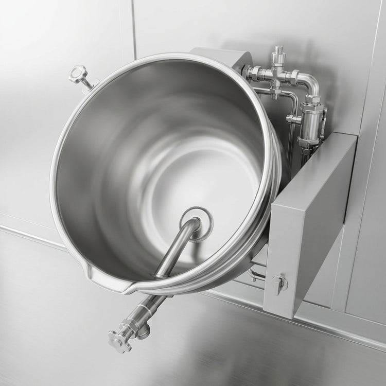 Product image #2 for Legion LSWC-50 50-Gallon Direct Steam Full Jacketed Wall-Mount Kettle