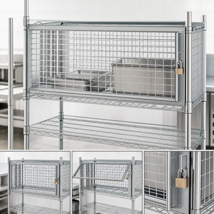 Product image #3 for EAGLEbrite Zinc Flip-Up Door Security Enclosure Kit, 60W x 18D x 20H