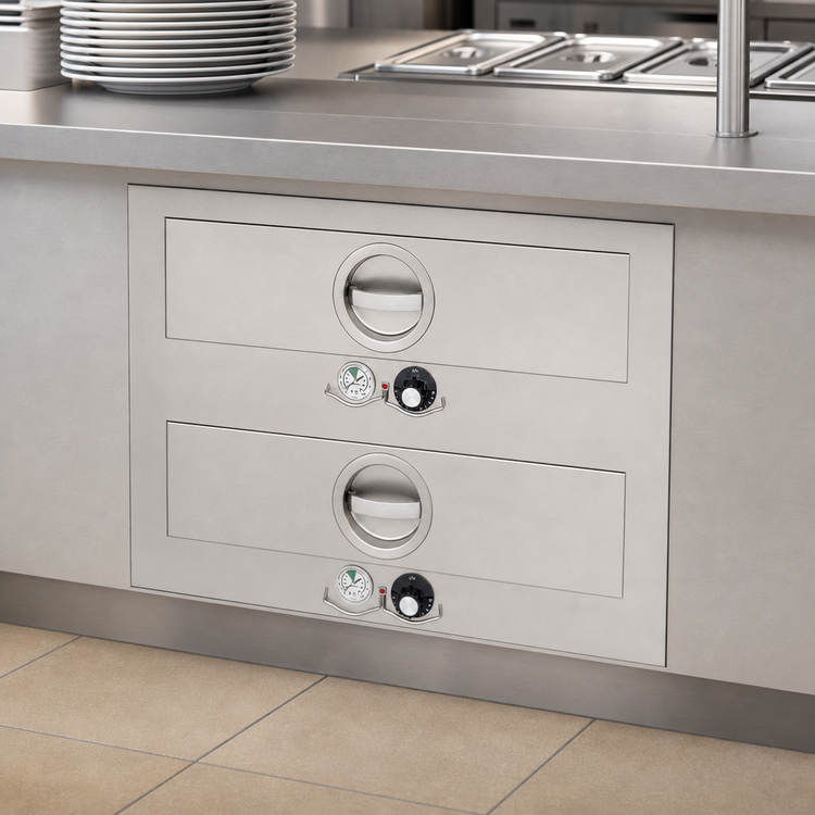 Product image #3 for Toastmaster Built-In Dual-Drawer Food Warming Drawer Unit with Thermostatic Controls