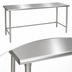 Thumbnail image #3 for Eagle BlendPort Deluxe Series Stainless Steel Flat Top Work Table with Open Tubular Base, 84 x 30 Inches