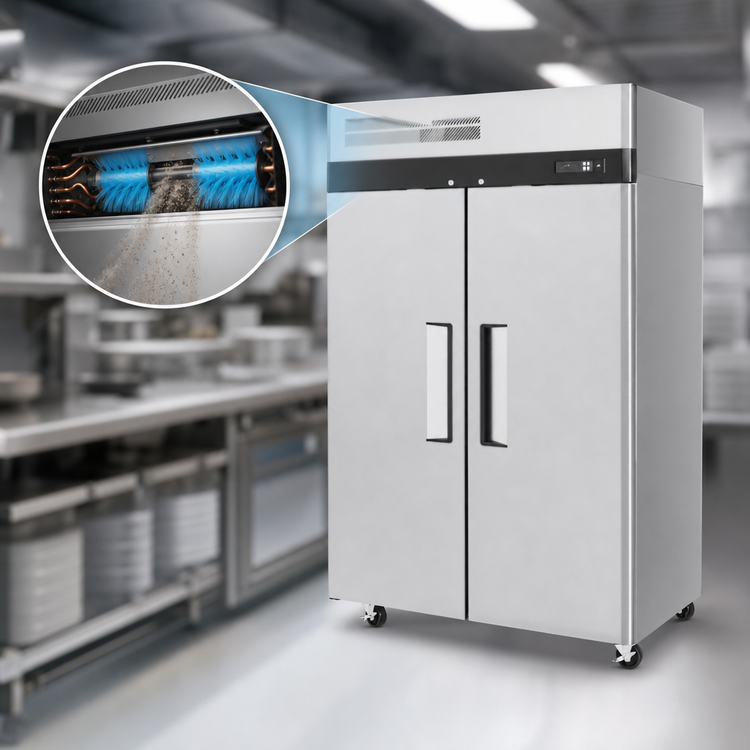 Product image #3 for Turbo Air M3 Two-Section Reach-In Refrigerator, Solid Doors, 42.3 Cu. Ft., Top Mount Compressor