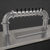 Thumbnail image #3 for Glastender Pipe Pass-Thru Countertop Glycol-Cooled Draft Dispensing Tower with 8 Stainless Steel Faucets and 2 Columns
