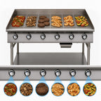 Thumbnail image #3 for Star (Middleby) Ultra-Max 872MA 72-Inch Countertop Gas Griddle with Manual Controls and 1-Inch Polished Steel Plate