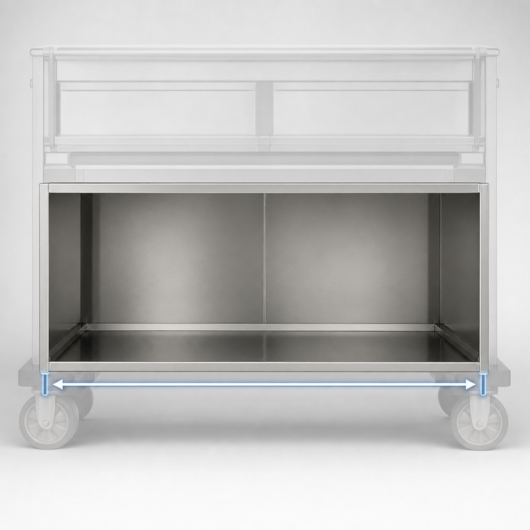 Product image #3 for Vollrath 4-Series Signature Server® 46-Inch Stainless Steel Open Storage Cart Accessory with Reinforced Bottom Shelf