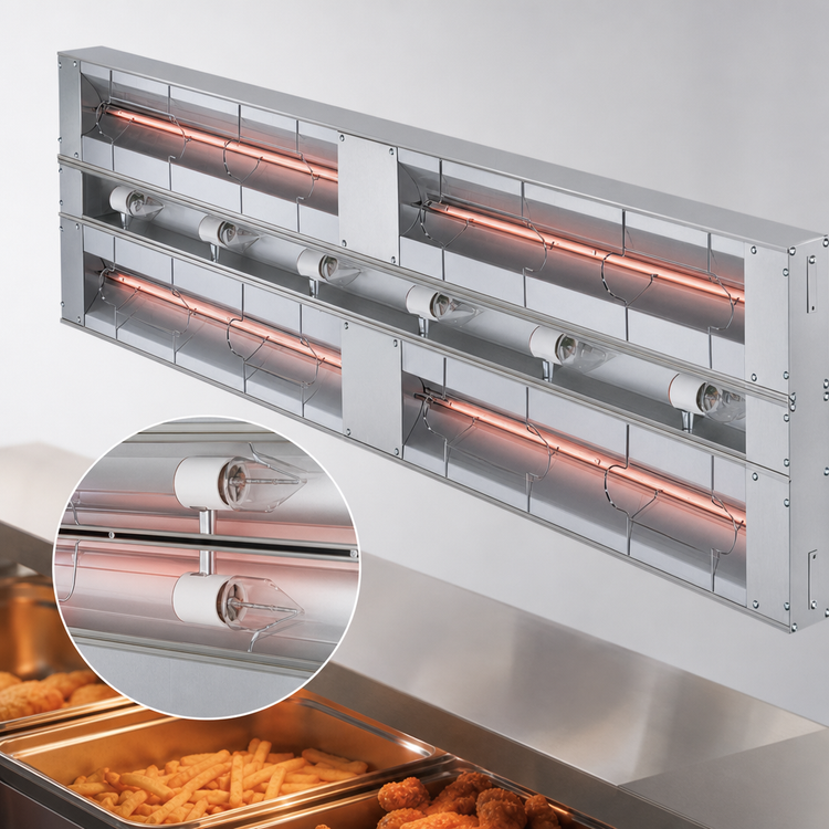 Product image #3 for Hatco Glo-Ray® 66-Inch Double Lighted Infrared Strip Heater