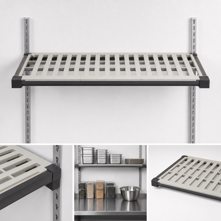 Product image #3 for Cambro Camshelving Elevation Series 21 x 36 Inch Vented Wall Shelving Shelf Kit
