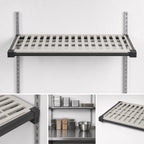 Thumbnail image #3 for Cambro Camshelving® Elevation EWSSK2136V580 Vented Wall-Mounted Shelf Kit, 21 x 36 in, Brushed Graphite