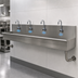 Thumbnail image #3 for Advance Tabco 96-Inch Wall Mounted 4-Station Stainless Steel Hand Wash Sink with 4 Electronic Faucets