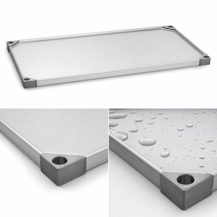 Product image #3 for Metro Super Erecta 24-Inch x 24-Inch 18-Gauge Solid Galvanized Steel Shelf with Raised Ship's Edge