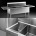 Thumbnail image #3 for Eagle Group Two-Compartment Utility Sink with Double Drainboards, 72-1/4 Inch x 25 Inch, 304 Stainless Steel