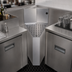 Thumbnail image #3 for Glastender CIWB-20 Underbar Inside Wedge Corner Drainboard with Backsplash, 20° Angle, 24-Inch Deep, Stainless Steel, No Legs