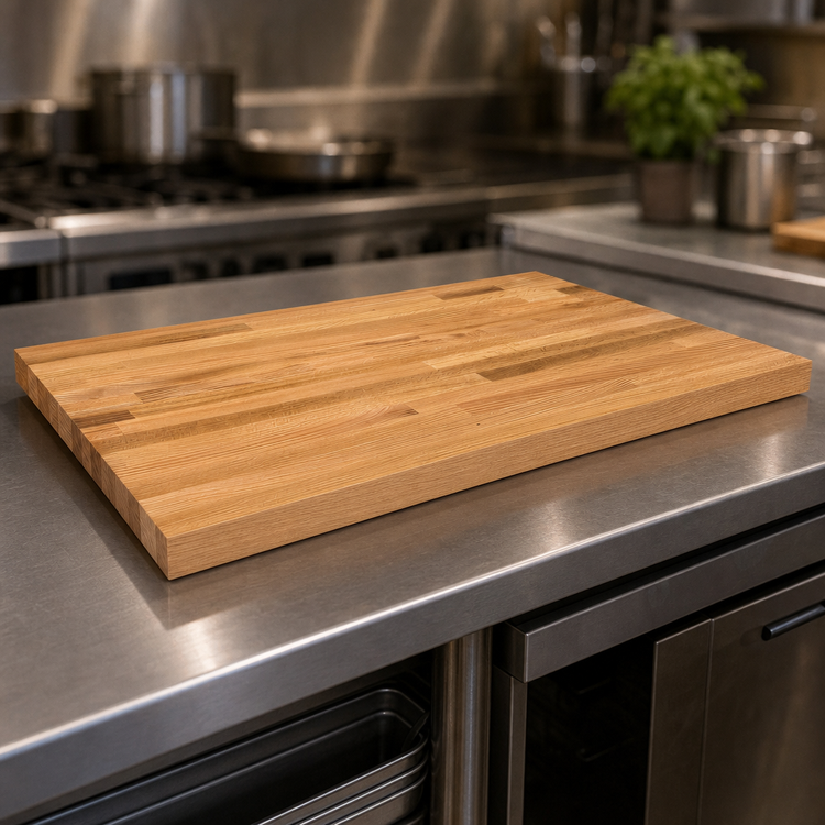 Product image #3 for Appalachian Red Oak Blended Rails Edge Grain Kitchen Countertop, 120 x 25 x 1-1/2 Inch, Varnique Finish