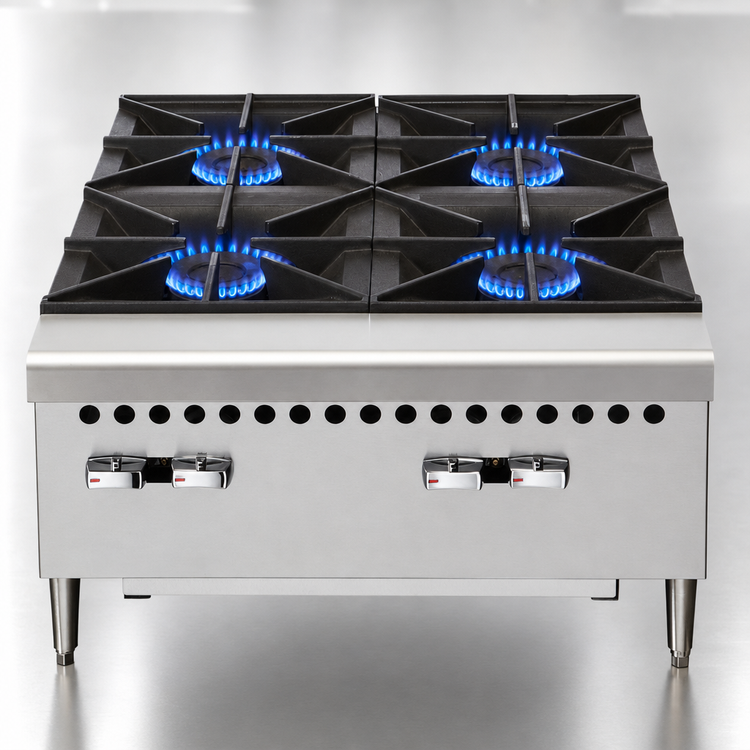 Product image #3 for Vulcan VCRH24 24-Inch Gas Countertop Hot Plate, 4 Open Burners
