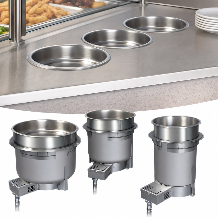 Product image #3 for Hatco Round Drop-In Heated Well, 11 Quart, Top-Mounted, Non-Insulated