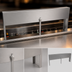 Thumbnail image #3 for Glastender 32-Inch Single Speed Rail Locking Cover, Stainless Steel