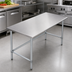 Thumbnail image #3 for Sapphire Manufacturing 48 Inch x 18 Inch Stainless Steel Top Work Table with Galvanized Base