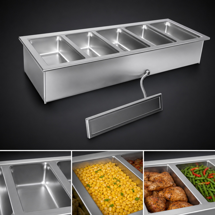 Product image #3 for Eagle Group SGDI-5 Five Well Drop-In Electric Hot Food Well Unit