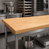 Thumbnail image #3 for John Boos Edge Grain Flat Top Northern Hard Rock Maple Wood Baker's Table Top, 168 x 24 x 2-1/4 Inches