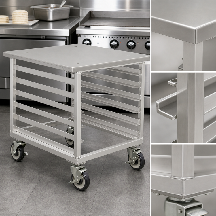 Product image #3 for DoughXpress TXC-3 Stainless Steel Tortilla Press Storage Cart
