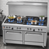 Thumbnail image #3 for Ultimate 48-Inch Commercial Gas Range with 6 Open Burners, Convection Oven and Cabinet Base