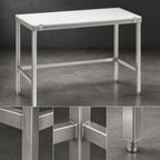Thumbnail image #3 for Channel Manufacturing CT248 48 x 24 x 34 Inch Poly Top Work Table with Stainless Steel Open Base
