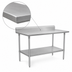 Thumbnail image #3 for John Boos Stallion Stainless Steel Top Work Table with 5-Inch Backsplash, Safety Edge, and Fixed Undershelf, 48 x 36 Inches