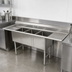 Thumbnail image #3 for Advance Tabco 3-Compartment Fabricated Sink with Dual 24-Inch Drainboards, 18 x 18 x 14-Inch Bowls, 16-Gauge 304 Stainless Steel