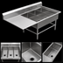Thumbnail image #3 for John Boos Pro-Bowl 3-Compartment Platter Sink with Left Drainboard, 76-3/16