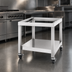 Thumbnail image #3 for Designer Series Stainless Steel Equipment Stand with Open Base and Undershelf, 30 Inch W x 25 Inch H