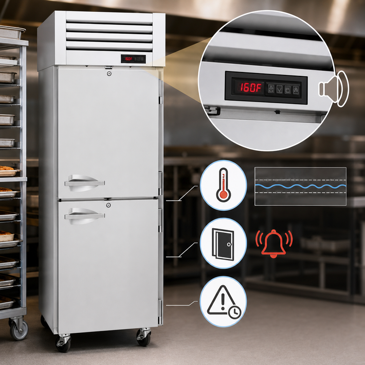 Product image #3 for Turbo Air PRO Series 25 Cu. Ft. 1-Section Reach-In Heated Holding Cabinet with 2 Half Solid Doors, 115V