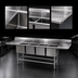 Thumbnail image #3 for Spec-Master FN2880-4-36R-14/3 Four Compartment Stainless Steel Commercial Sink with 36