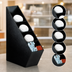Thumbnail image #3 for Dispense-Rite Narrow Countertop 5-Section Black Polystyrene Lid, Straw & Condiment Organizer