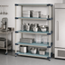 Thumbnail image #3 for MetroMax 4 Stationary Starter Polymer Shelving Unit with 4 Open-Grid Shelves, 42