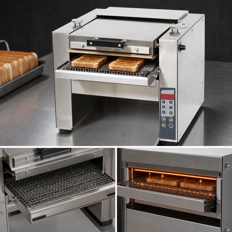 Product image #3 for Star Ultra-Max HCTE13S Countertop Horizontal Contact Toaster, 1,400 Slices/Hour