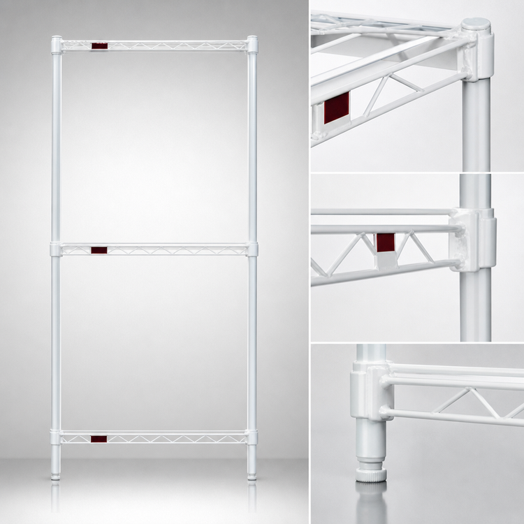Product image #3 for Eagle Group Stand-Outs Decorative QuadTruss Wire Shelf, 60 x 24 Inches, White Epoxy Finish