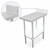 Thumbnail image #3 for Equipment Filler Table with 4-Inch Backsplash, 15 x 30 Inches, 304 Stainless Steel, Open Base with Undershelf