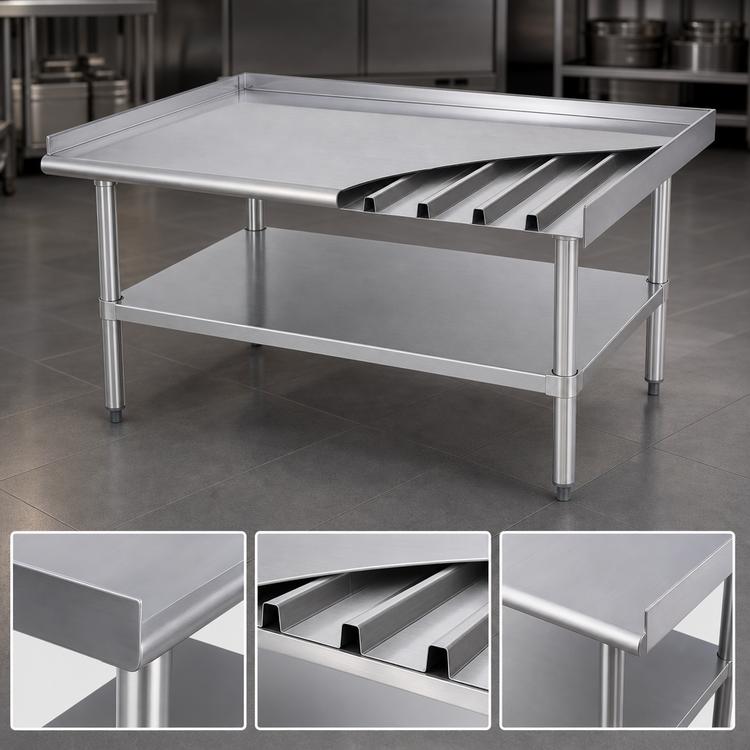 Product image #3 for Sapphire Manufacturing 24 x 24 Inch Stainless Steel Equipment Stand with Adjustable Undershelf