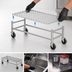 Thumbnail image #3 for Eagle Mobile Wire Dunnage Rack with 5-Inch Swivel Casters, 48 x 21 x 14 Inches, Chrome Finish, 800 lb. Capacity