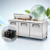Thumbnail image #3 for True TSSU-72-10-HC 72-Inch Three-Door Sandwich/Salad Prep Table with 10-Pan Top and R290 Refrigeration