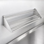 Thumbnail image #3 for Serv-Ware SRT42-CWP 42-Inch Wall-Mounted Tubular Slant Rack, 16-Gauge 430 Stainless Steel, 18-Inch Deep