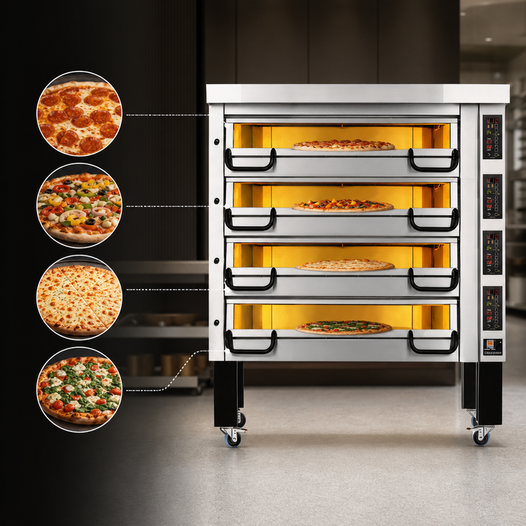 Product image #3 for PizzaMaster PM 834ED 4-Deck Electric Pizza Oven