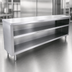 Thumbnail image #3 for Advance Tabco Special Value Series 48-Inch Stainless Steel Open Base Dish Cabinet with Mid-Shelf